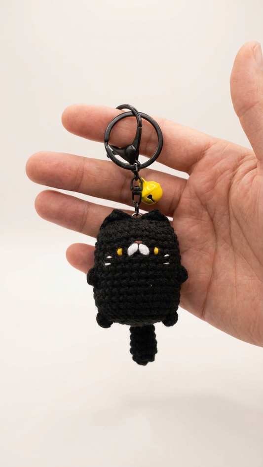 Crochet Cat Keychain